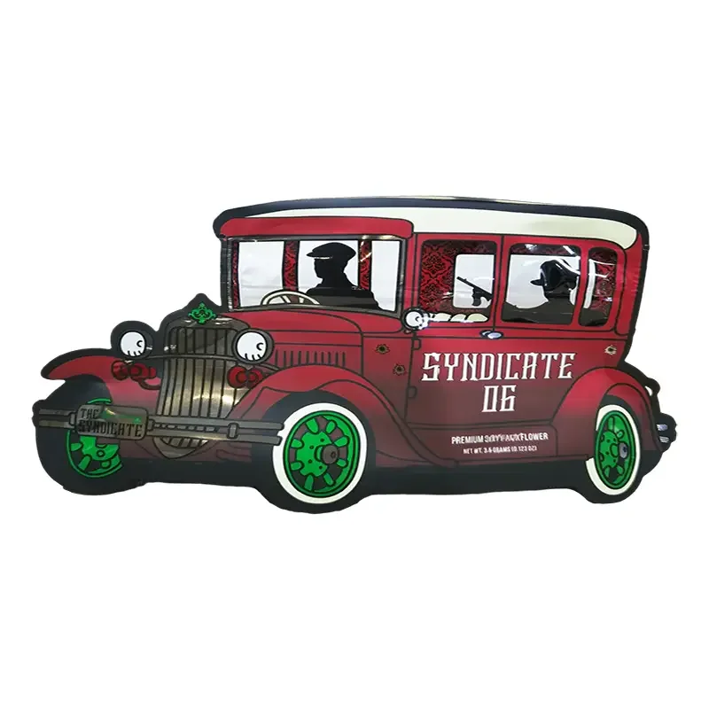 Customized LOW MOQ Digital Printing 1g Die Cut Mylar Bags Custom Shaped Bag Smell Proof Bag with Lock