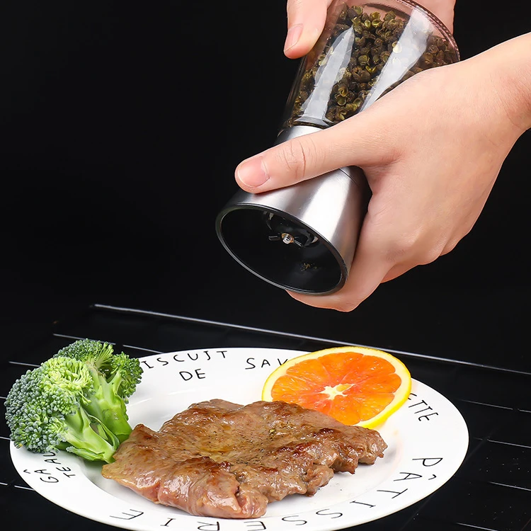 Wholesale Kitchen Tool Glass Bottle Pepper Salt Mill Manual Pepper Spice Grinder