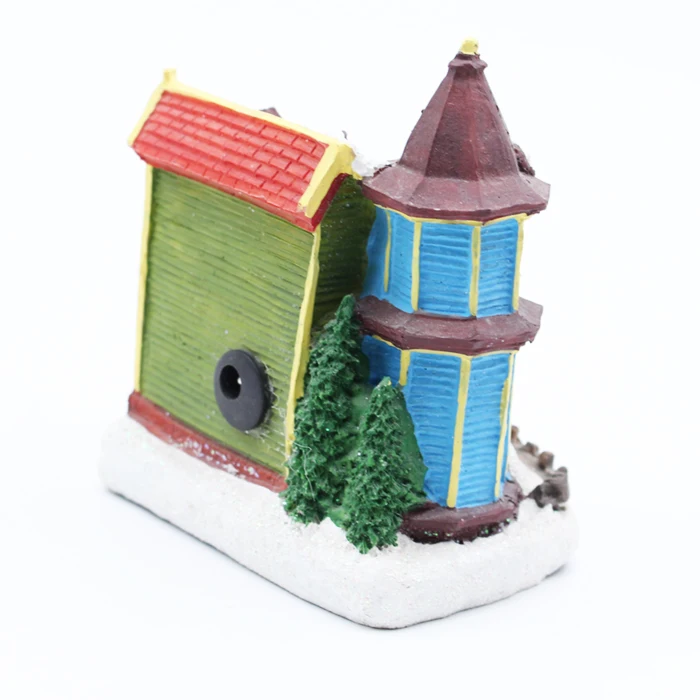 Christmas Miniature Houses Christmas Village Houses Resin Christmas Houses