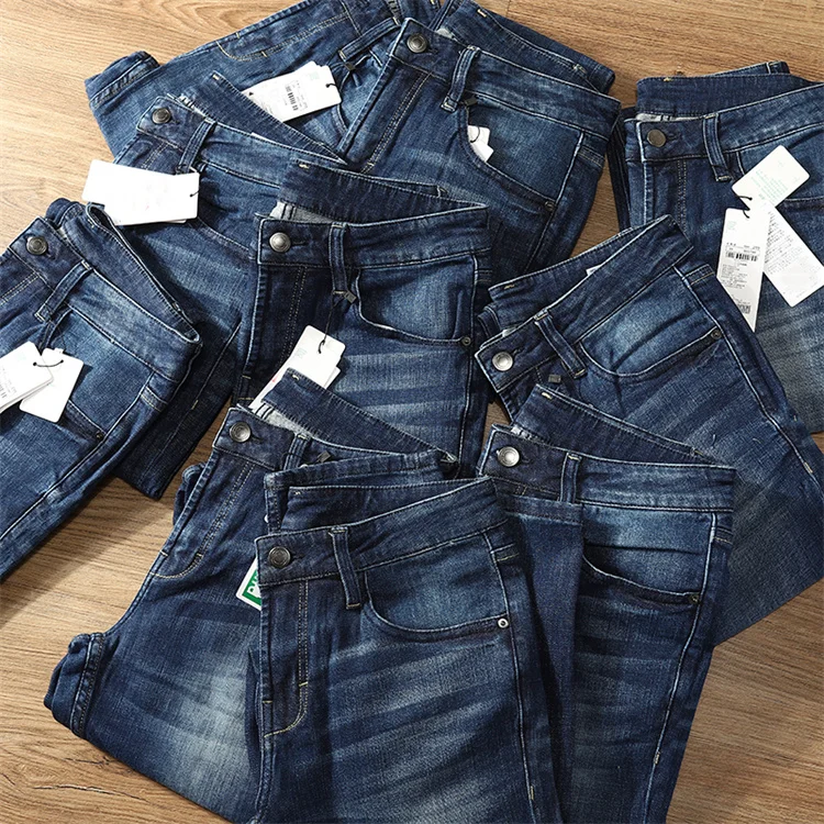 stock wholesale plus size custom destroyed denim used cheap  price Jeans ripped skinny jeans men surplus stock lots clearance