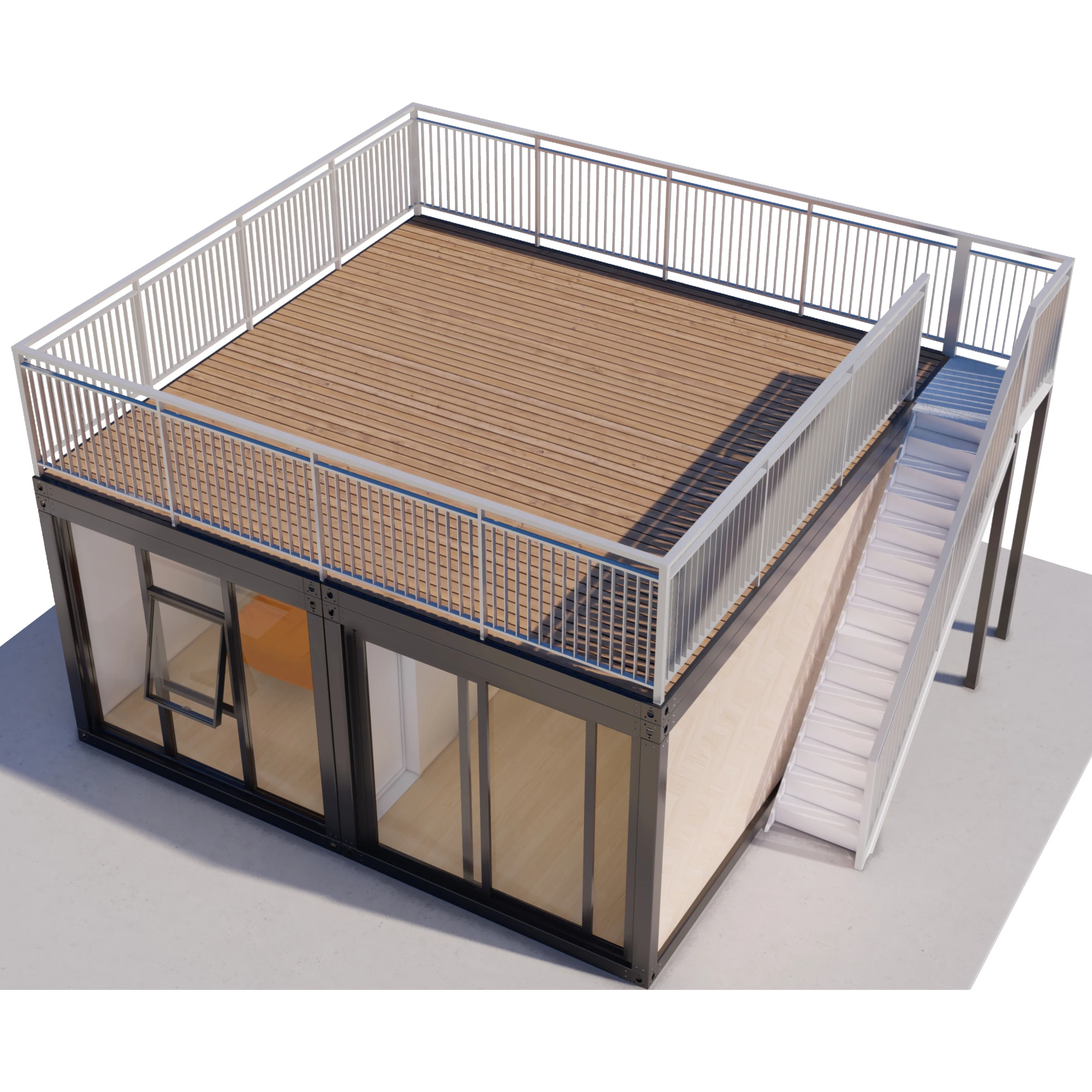 Hot Sales Prefabricated Container Home China Container House With Stairs  For Workers