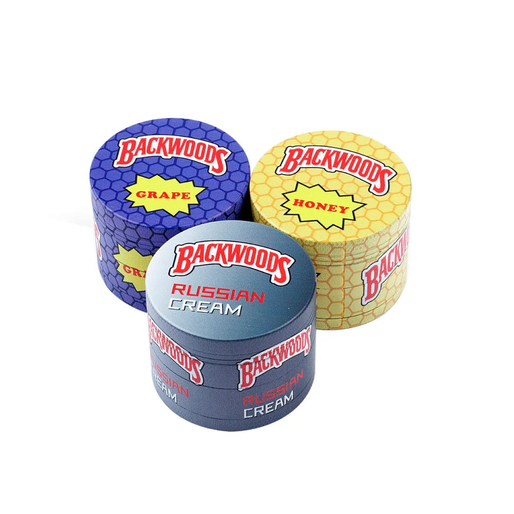  Изготовленным на заказ логосом Backwoods металлического дыма измельчитель травы kinder сорняков оптовая продажа курительных принадлежностей шлифовальный