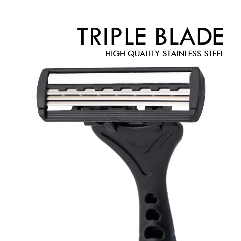 Pearlmax High Quality Triple-Blade Disposable And Shaving Razor Lubricating Stick Stainless Steel Blade Razor