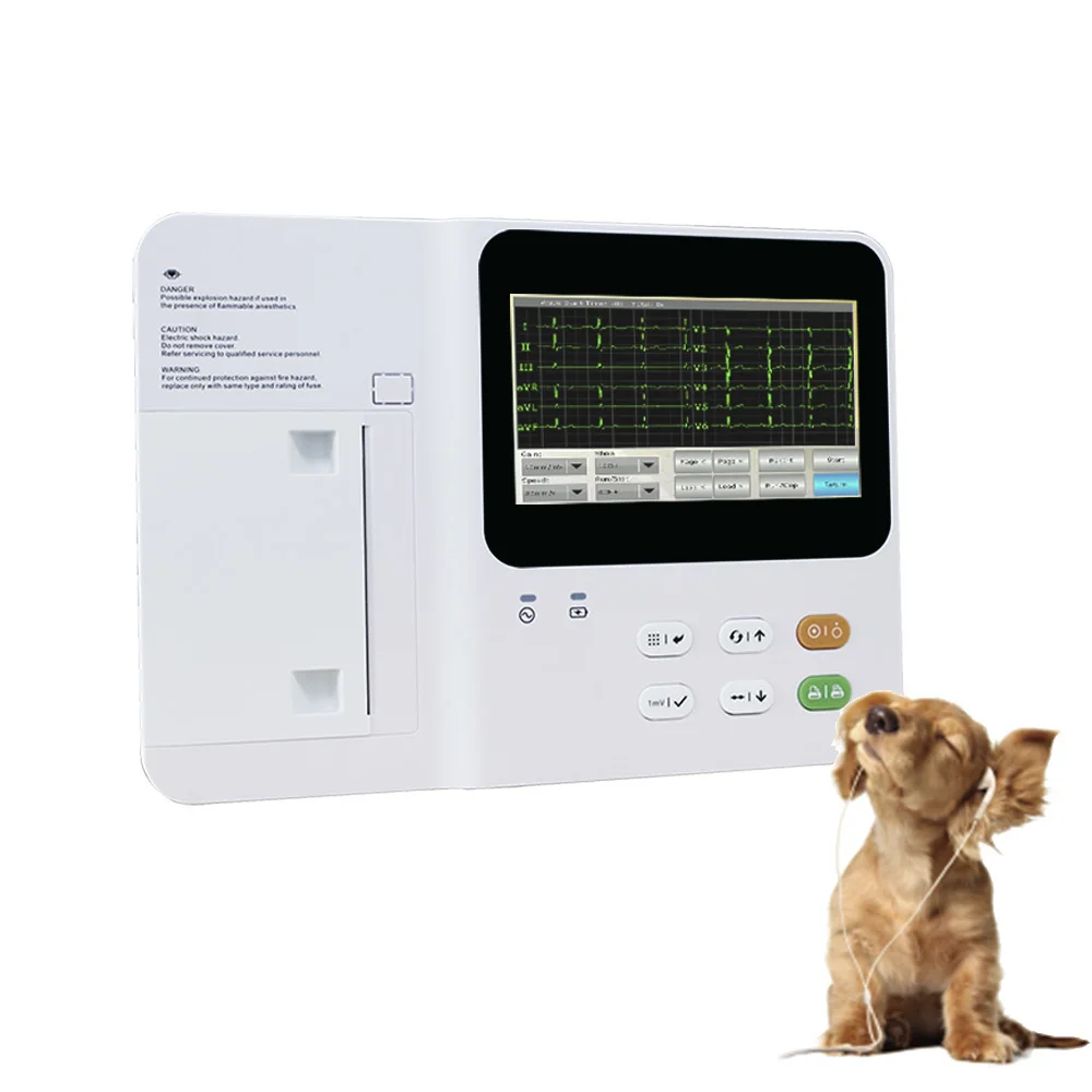 Veterinary Instrument 12 Leads 6 Channels EKG Cat for Dogs Cost Feline Canine ECG InterpretationOther Veterinary Instrument