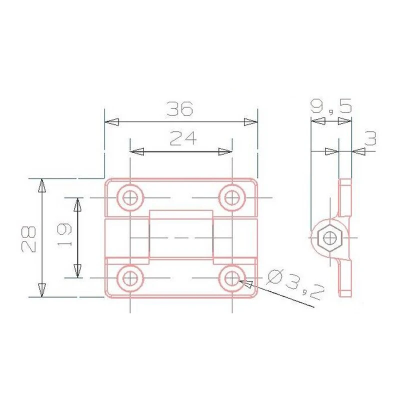 XK525P High quality 180 degree plastic adjustable torque position hinges for folding door hinge