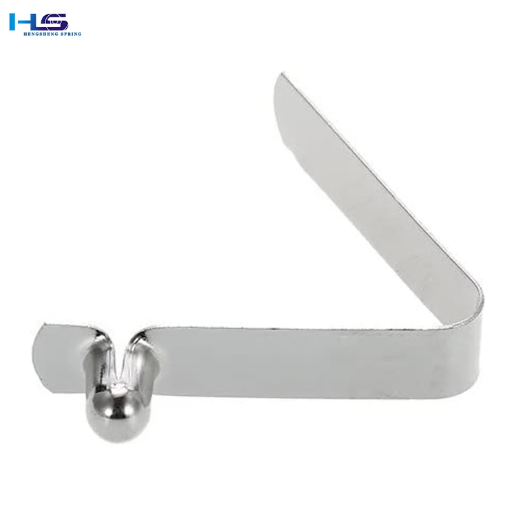 Hengsheng touch button  fastener spring clamp V-shaped  spring tube locking pin,tent pole push V shaped touch button spring