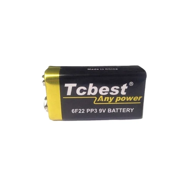 Tcbest горячая Распродажа OEM 6F22 9V цинковый углеродный аккумулятор 240 минут сверхмощный для детектора дыма