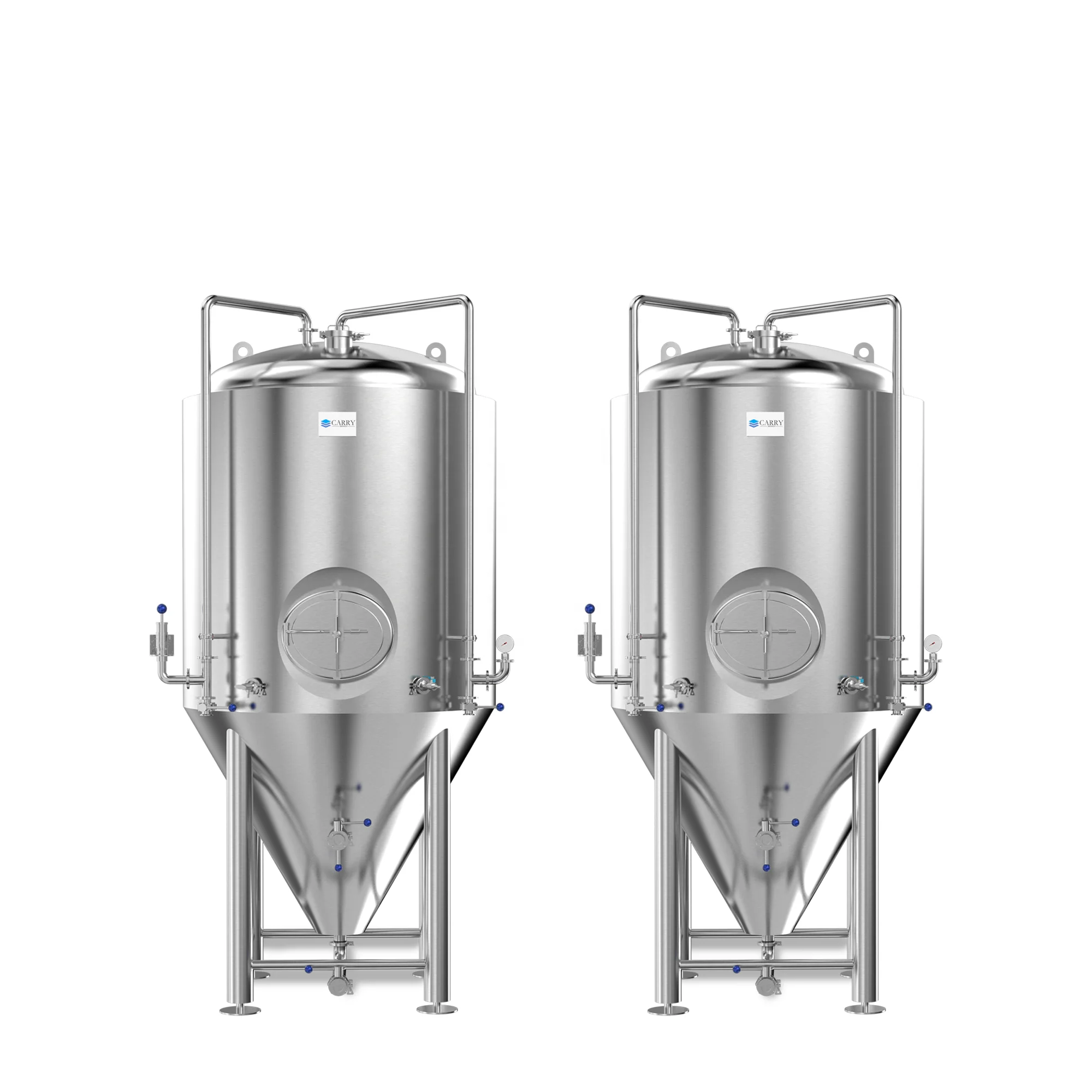 Tanque De Fermentacion De Cerveza Conico 200l Beer Fermenting Tank Conical Fermentador Cervecero 200 Litros