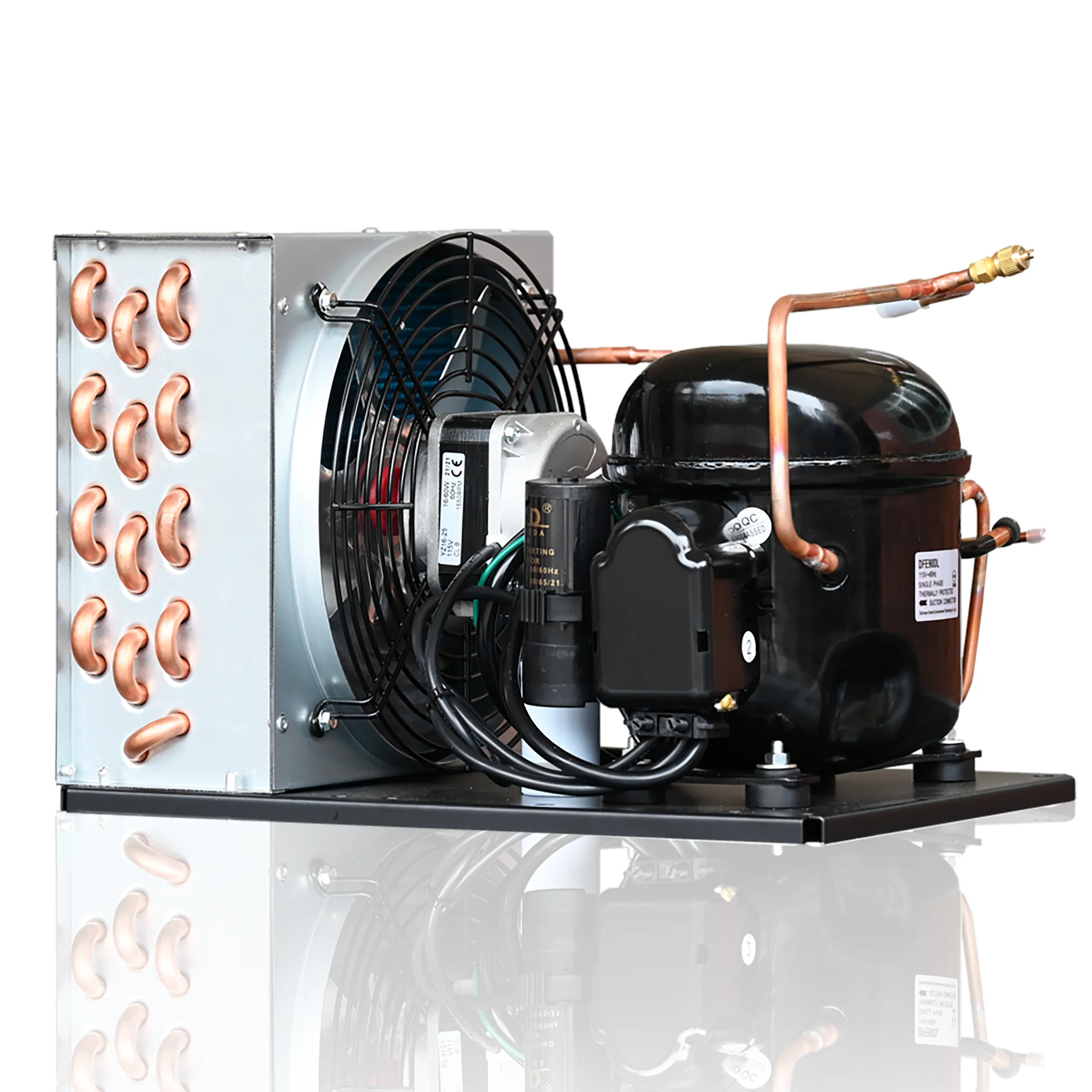 TOEFLEX AC DC R404a 1/2HP Open Type  Mini Condensing Unit for Refrigerator Vending Machine Beer Cooler Dog House