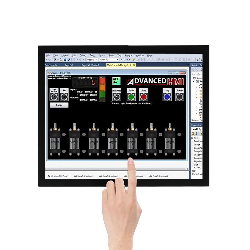 Открытая рамка 12 15 17 19 дюймов android 7,1 сенсорный экран промышленный встроенный ПК