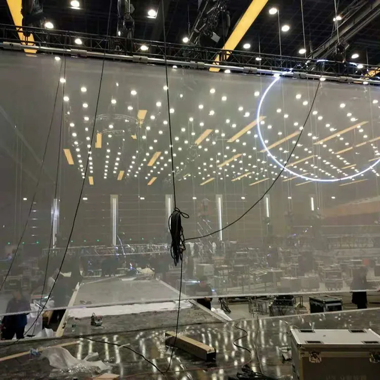 Online 3D holographic projection screens transparent  3D holographic mesh projection screen