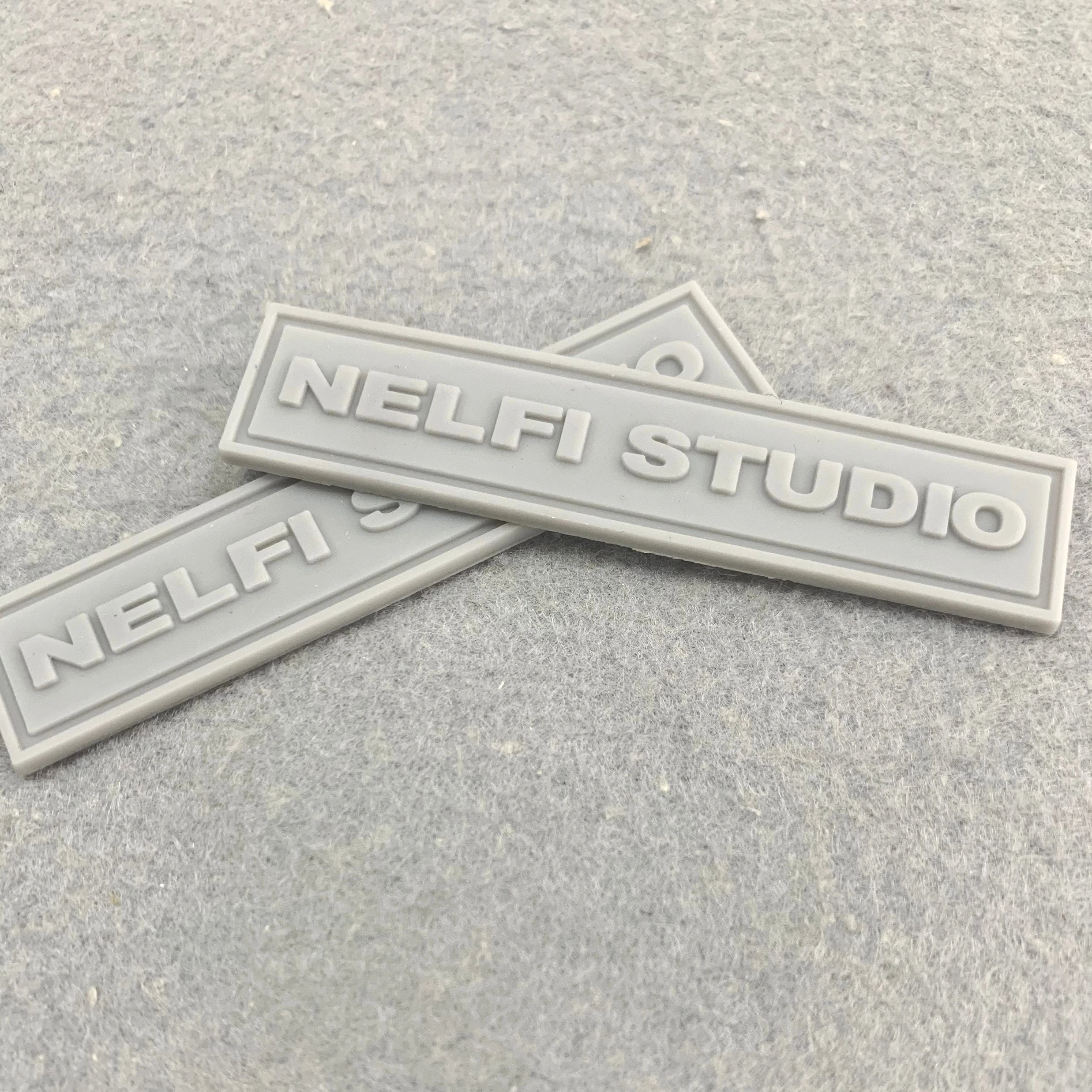 Eco-friendly Customized Logo Silicone PVC 3D Soft Rubber Patches for Clothing Bag