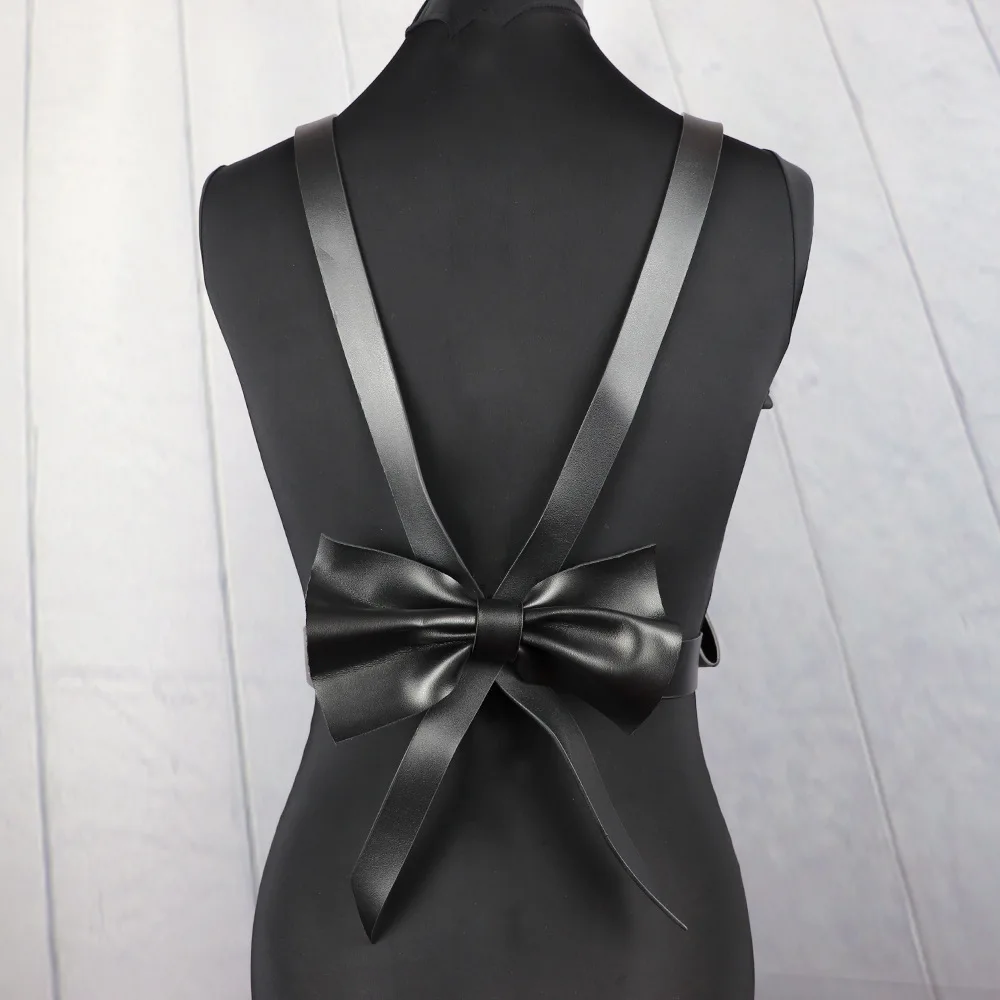mature women latex lingerie pics leather lingerie Clubwear Costume PU Leather Body Chest Half Harness For woman