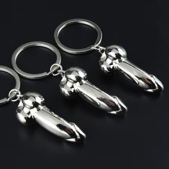 metal sex key chain Rings Dildo Penis Sex Accessories, Sex Shop Funny Adult Products Decoration sexy cock key ring