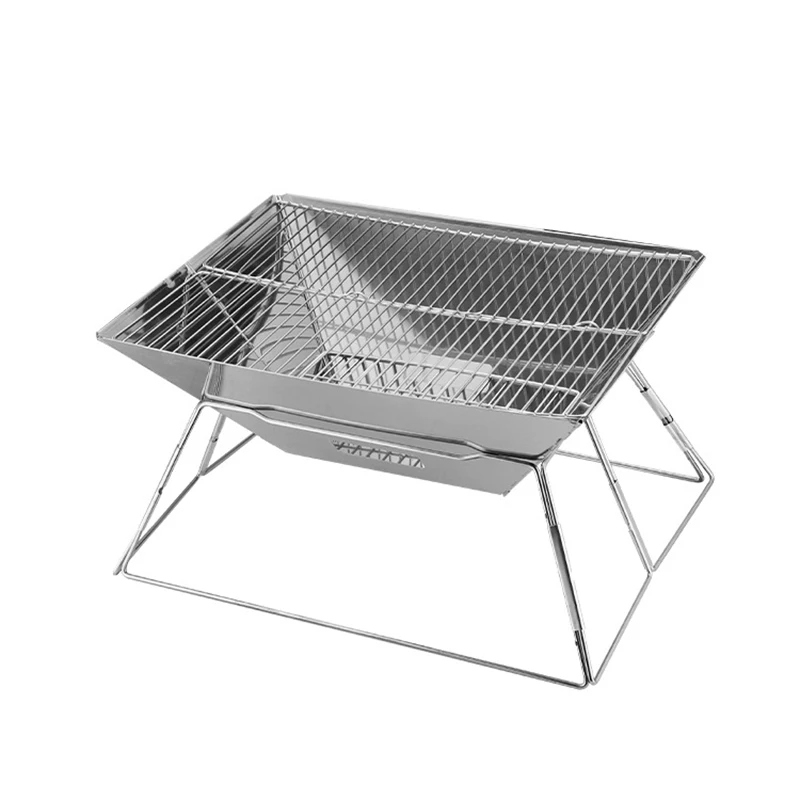 OEM/ODM Manufacturers Camping Portable Stainless Steel Square Grills Patio Picnic Outdoor Folding Bbq Grills