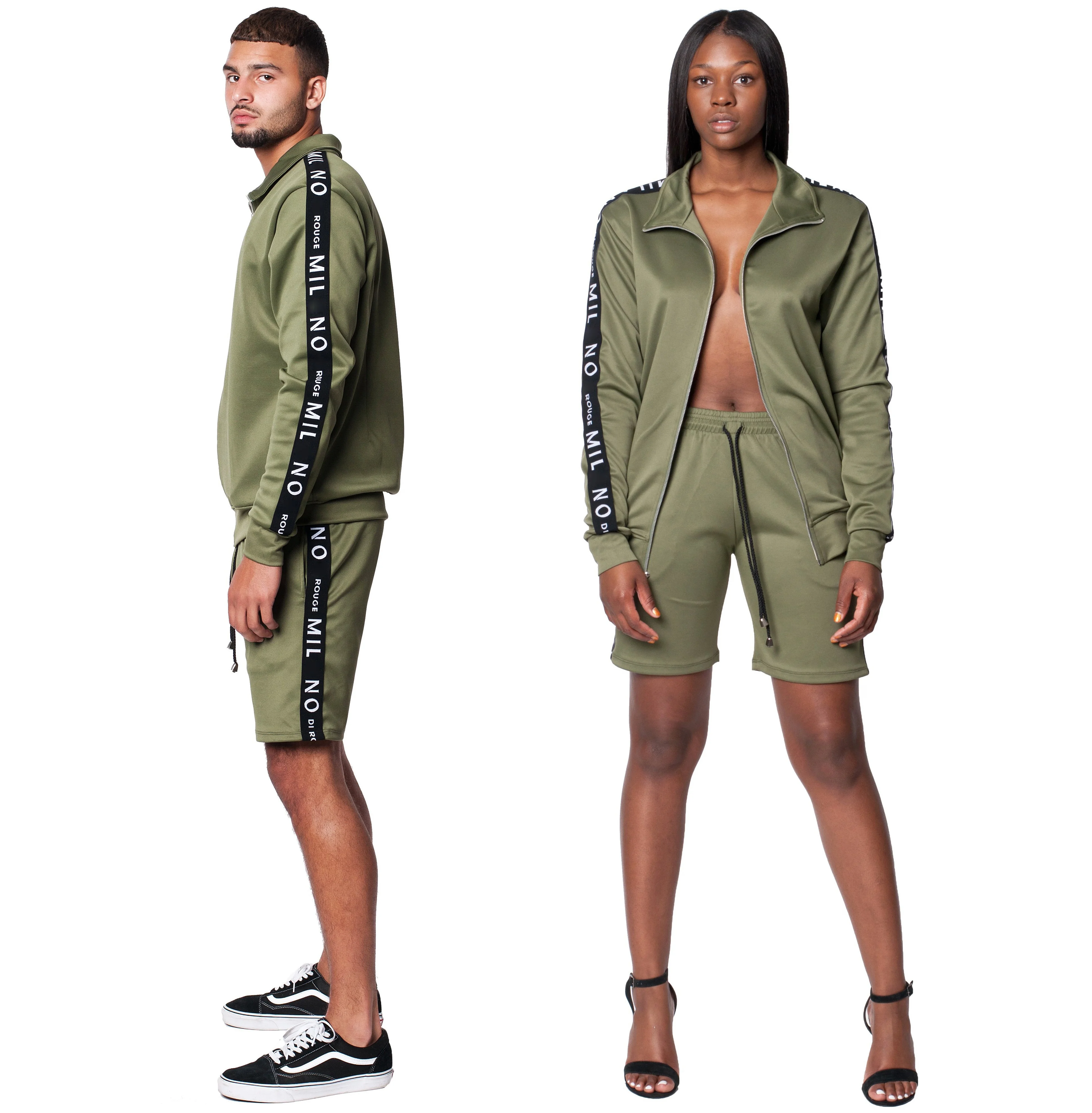 
design your own men women two piece tracksuits short sets 