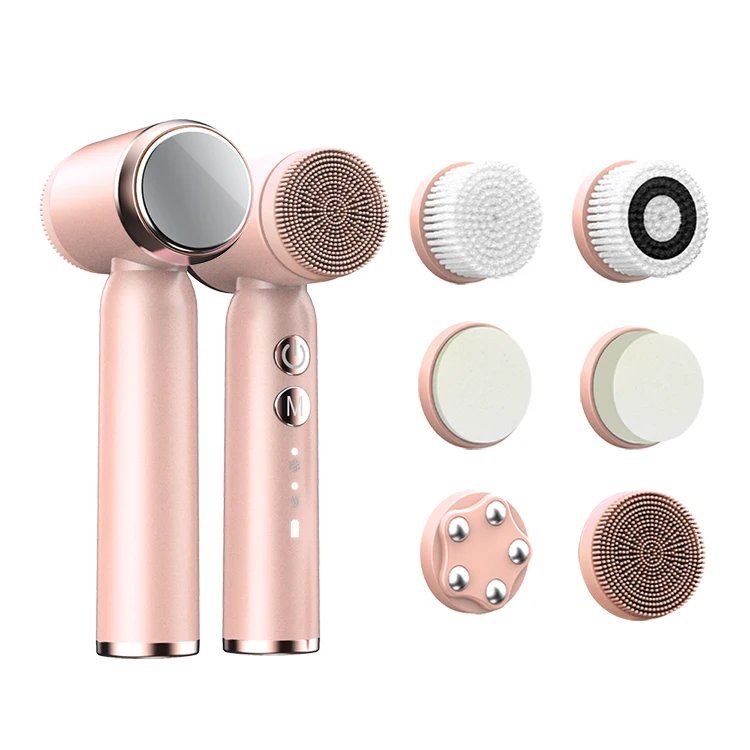 Portable Electric Skin Body Face Deep Spa Waterproof Rotating Cleaning Scrubber Facial Cleansing Brush Exfoliating Spin Brush