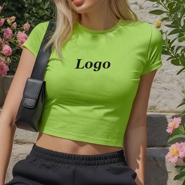 Summer Y2K Streetwear Crop Top Vintage Printing Baby Tee Rhinestone Cropped Anime T-shirt