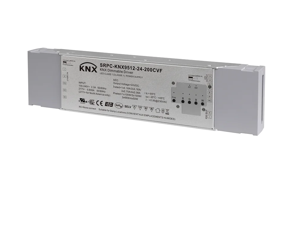 200W KNX Dimmable Driver Constant Voltage KNX/EIB Bus 4 Channels