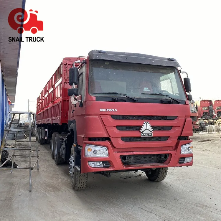 HOWO Fence Cargo Truck used 3 Axles Semi Trailer Hot Sale