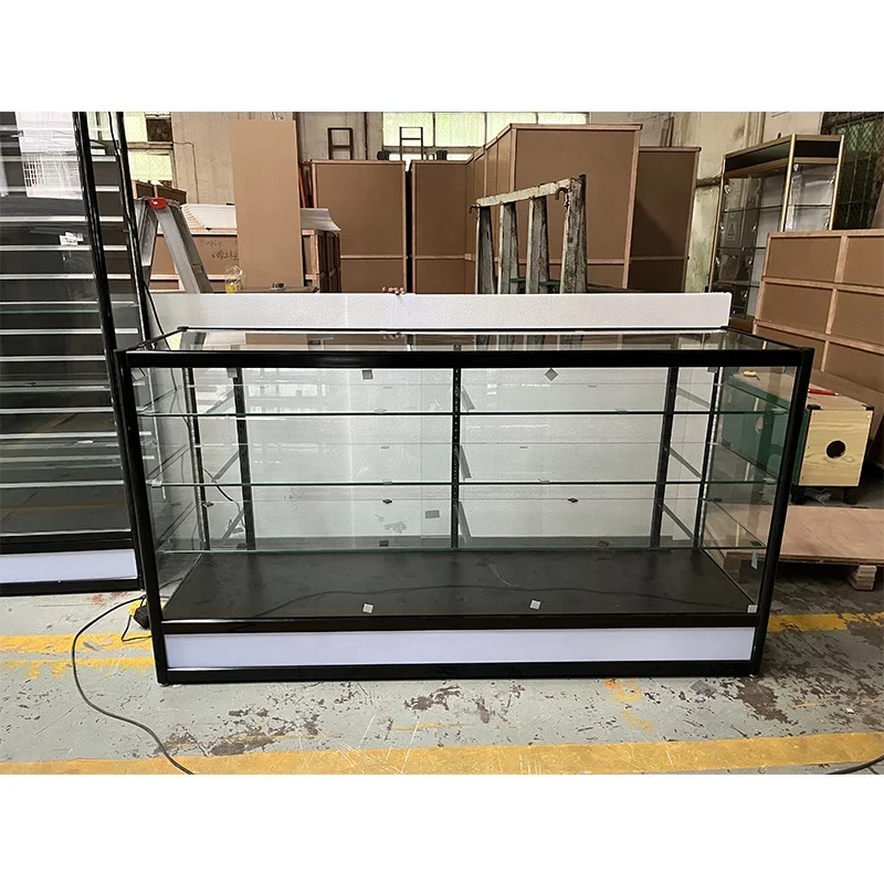 Smoke shop Display Counter 6 Feet Display Cabinets with LED Light Luxury Glass Display Showcase for Jewelry Shop Hot Sales