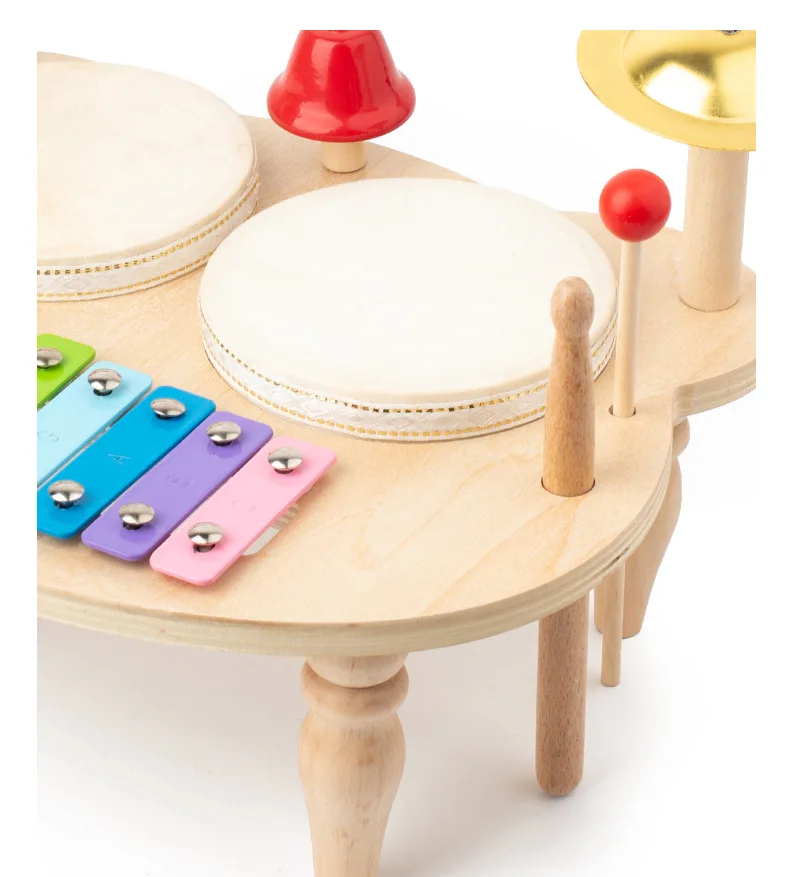 2024 New Design Music Toy Wooden Musical Instrument Toys for Kids Montessori Musical Percussion Set Kids Educational Toys