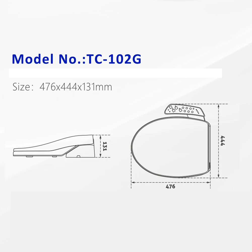 KMRY Bathroom Improvement Electric Automatic Smart Wash Heated Wc Toilet Seat With Bidet TC-102G