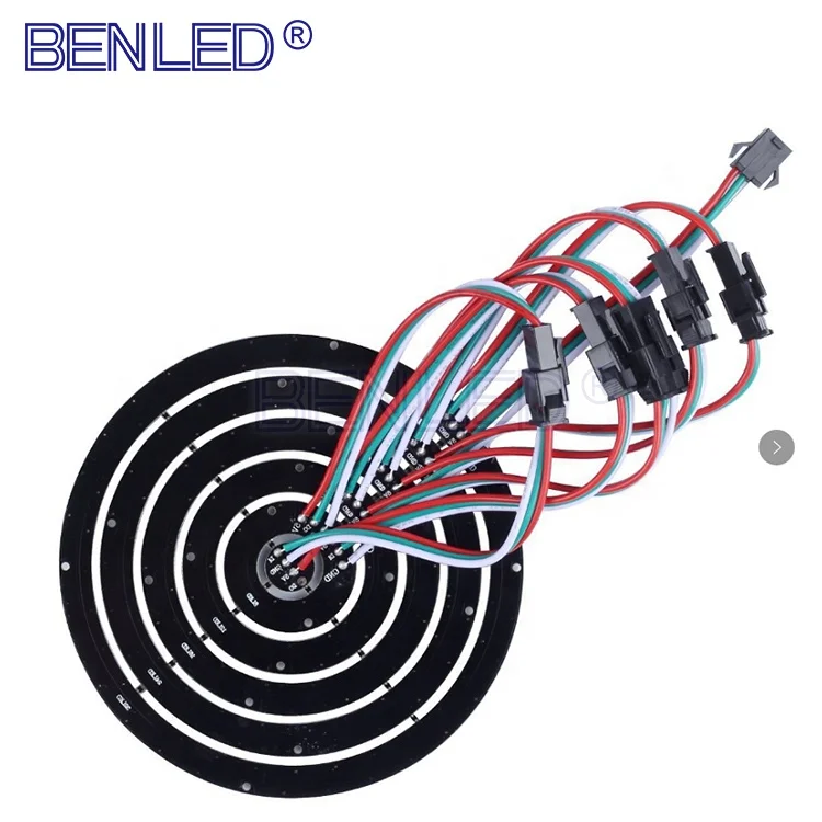 Цифровой полноцветный RGB WS2812B SK6812 5V пиксельное круглое светодиодное кольцо