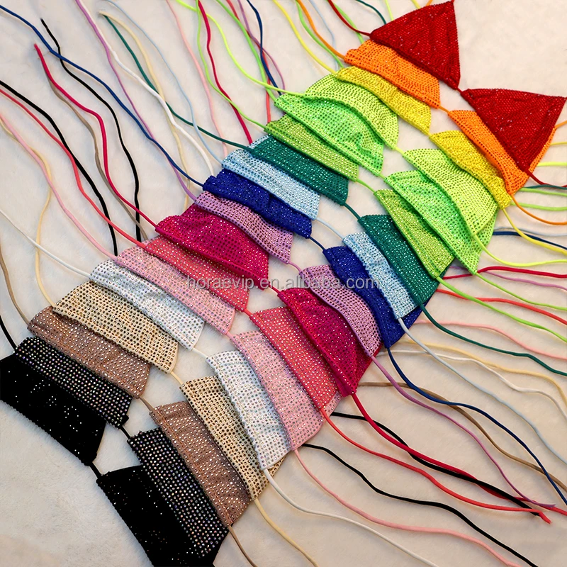 S573 fashion rhinestone bikini women crystal beachwear swimwear Sexy thong bikini set