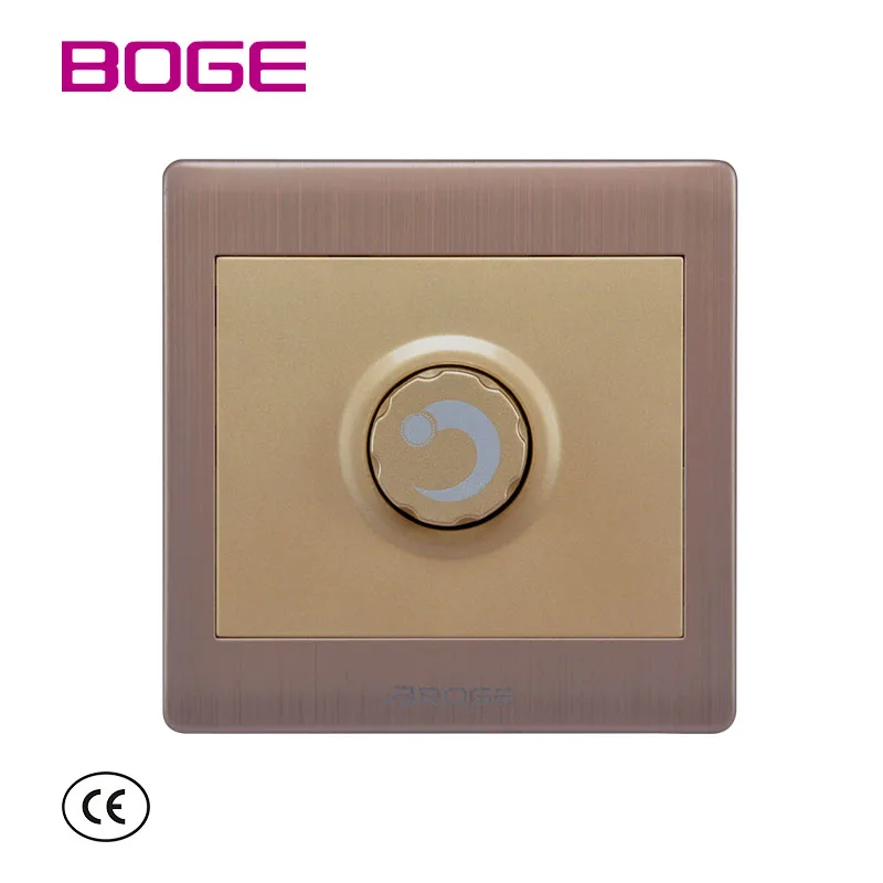 Manufacturer Rose Gold Light Dimmer Rotary Switch Dimmable Electrical Wall Switches