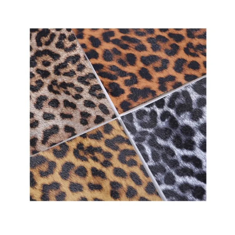 Wholesale High Quality PVC Printed Leather For Luggage Artificial Synthetic Leopard Pattern