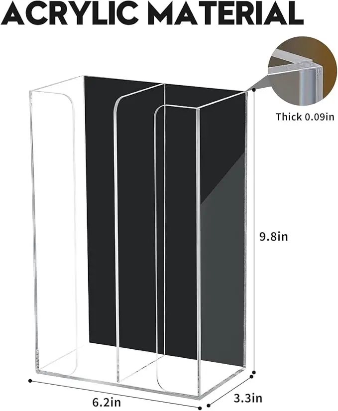 Acrylic Magnetic Dryer Sheet Holder Transparent Storage Laundry Organization for Dryer Balls