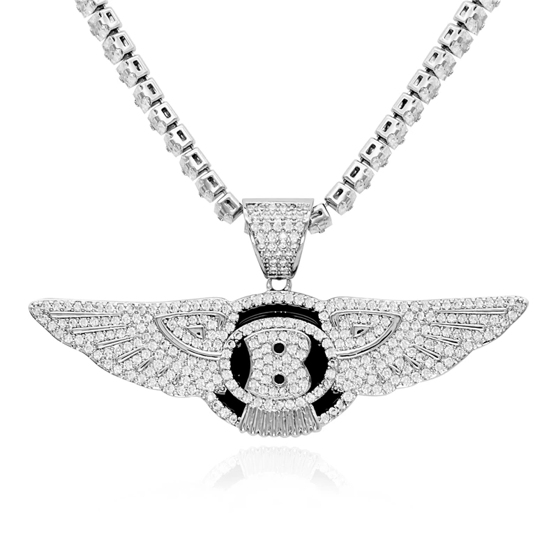 
Customize Bentley Logo Iced Out Wholesale Price Hip Hop Pendant 
