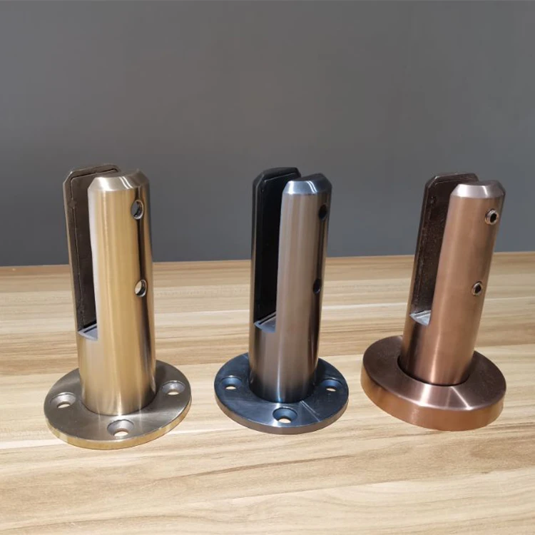 Handrail railing glass clamp stair balustrade golden black spigot for glass adjustable face spigot for modern glass balconies