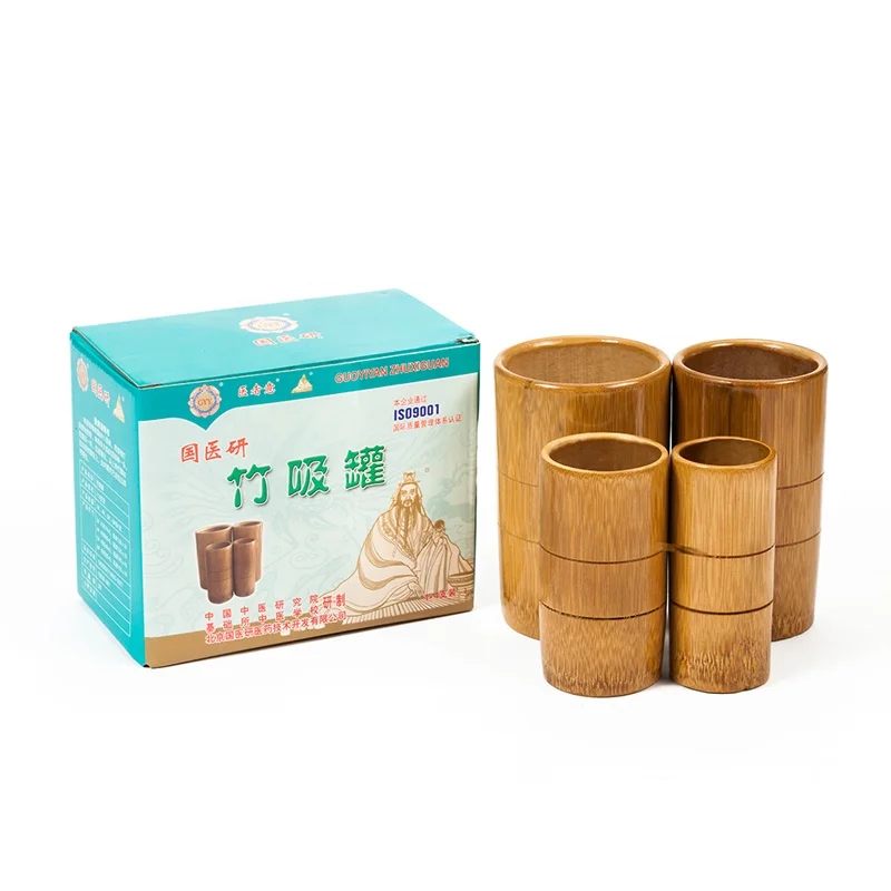 
1*4 Bamboo tube cupping set Chinese cupping therapy set for body health 