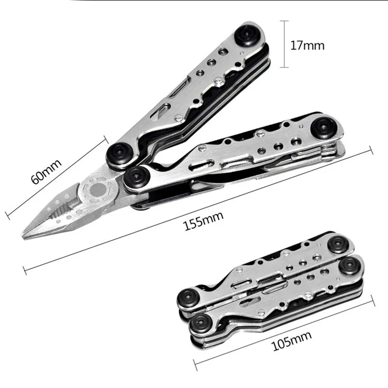 11 in 1Survival Kit combination Pliers Knife Small Portable Folding Multi Tools for Outdoor Camping Equipment Travel
