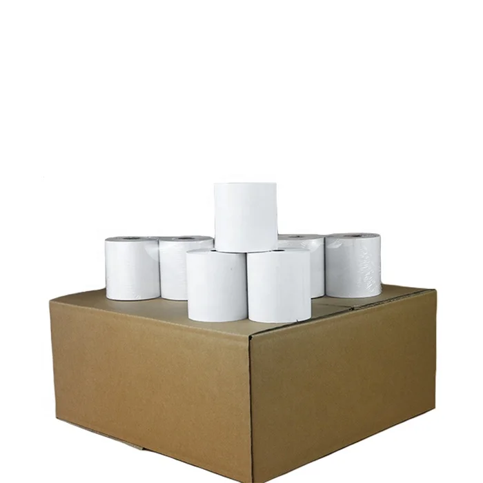 Super quality 48gsm 55gsm 65gsm thermal paper roll 80X80mm for credit card thermal till roll for cash register