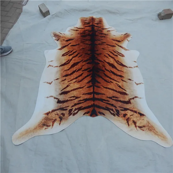 home decorative patchwork design artificial fur animal skin jacquard cowhide rug