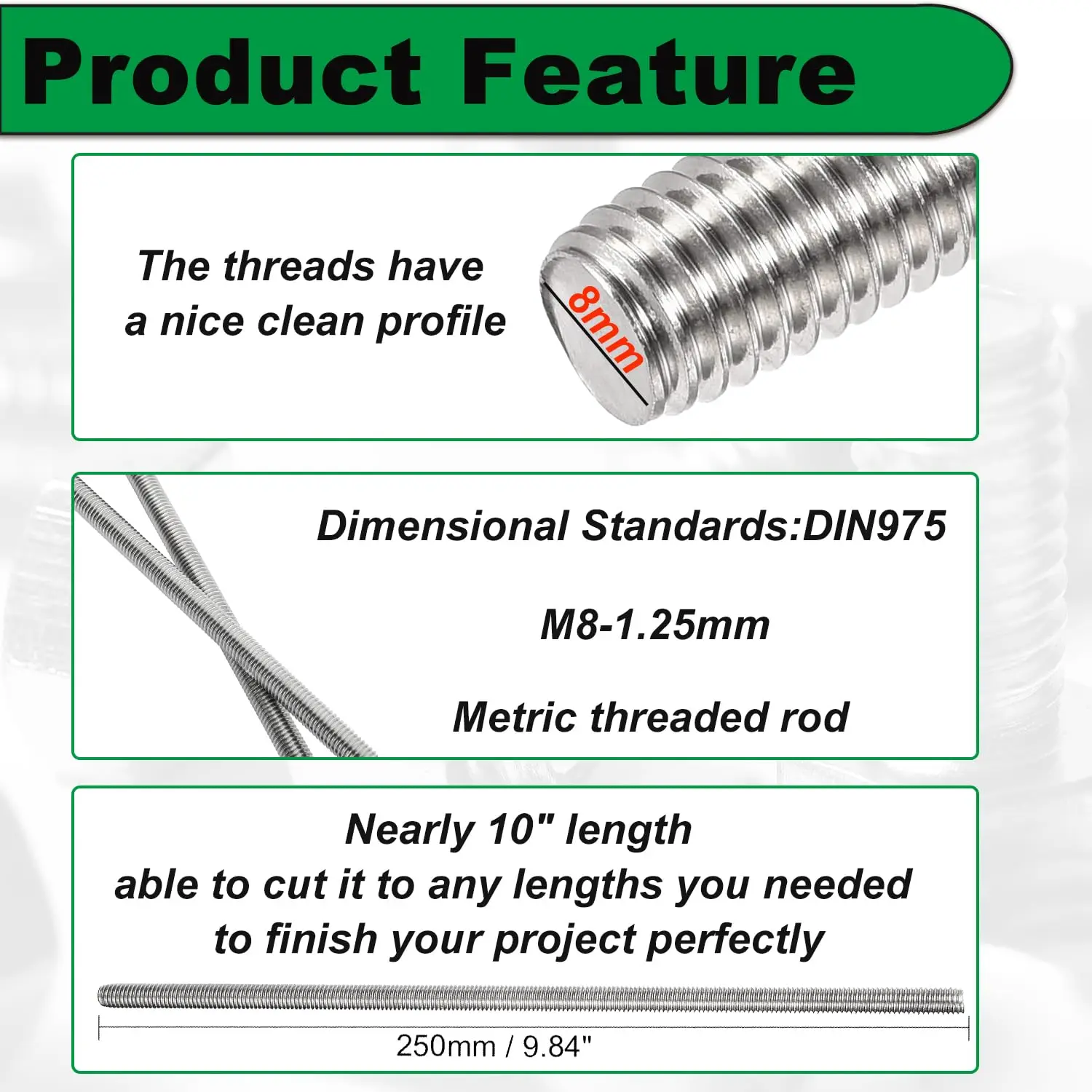 Wholesale Galvanized Steel Threaded Rod Full M3 Thread DIN975 Standard Grade 4.8 M8 M10 M20 Bar Bolts and Nuts Included
