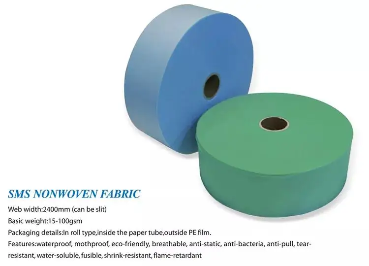 Оптовая продажа водонепроницаемый цветной нетканый материал рулон спанбонд пп ткани