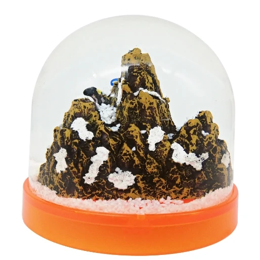 Quicksand Oil-filled Semi-circle Creative Paperweight, Floating Student Home Decorative Small Ornament Regular Item Small Gift.