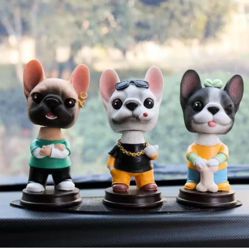 Custom Cartoon Animal Bobblehead Miniatures Resin Toy Cars and Dog for Cars Souvenirs for Outdoor Use