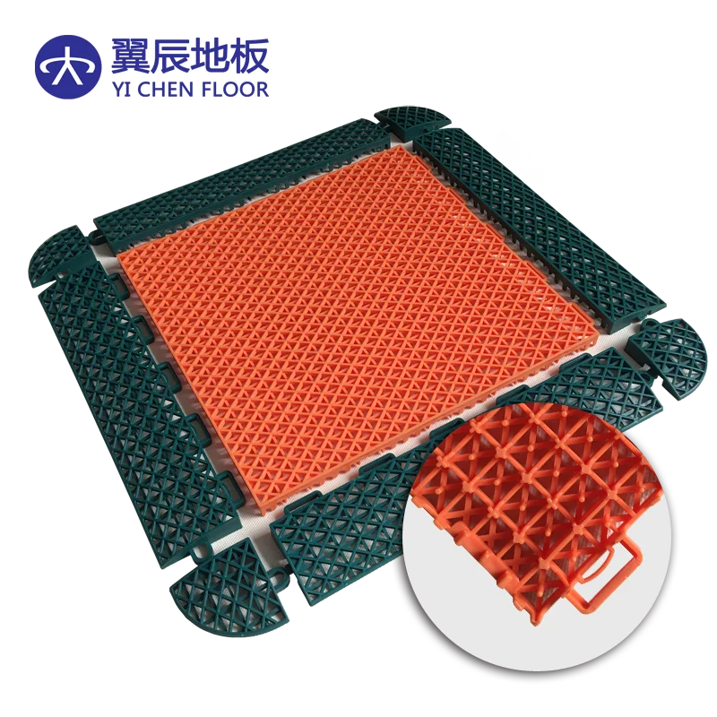 Best-selling double layer asterisk suspended interlocking tiles for multipurpose sports flooring