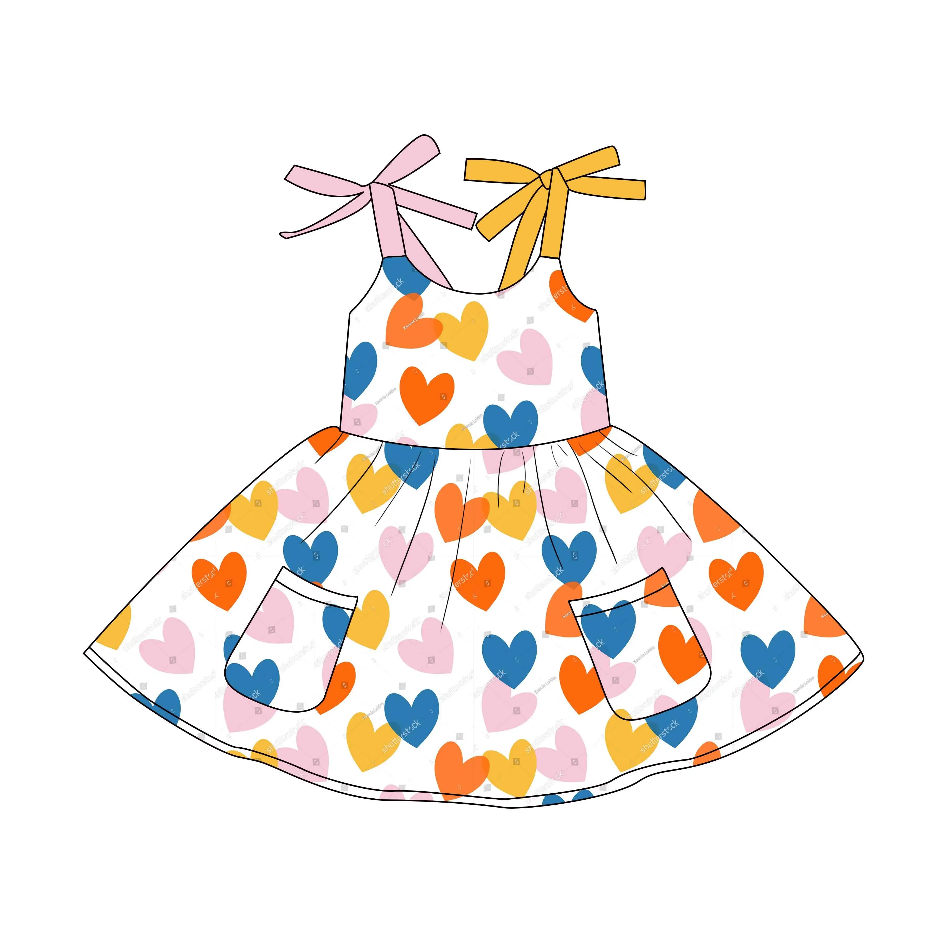 New Arrival High Quality Latest Design Baby Girl Dress Summer Kids Dresses Sweet Baby Girl Clothing Dresses