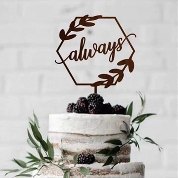 MrMrs Acrylic Cake Topper for Wedding & Valentines Day Elegant Cake Decorating Supplies