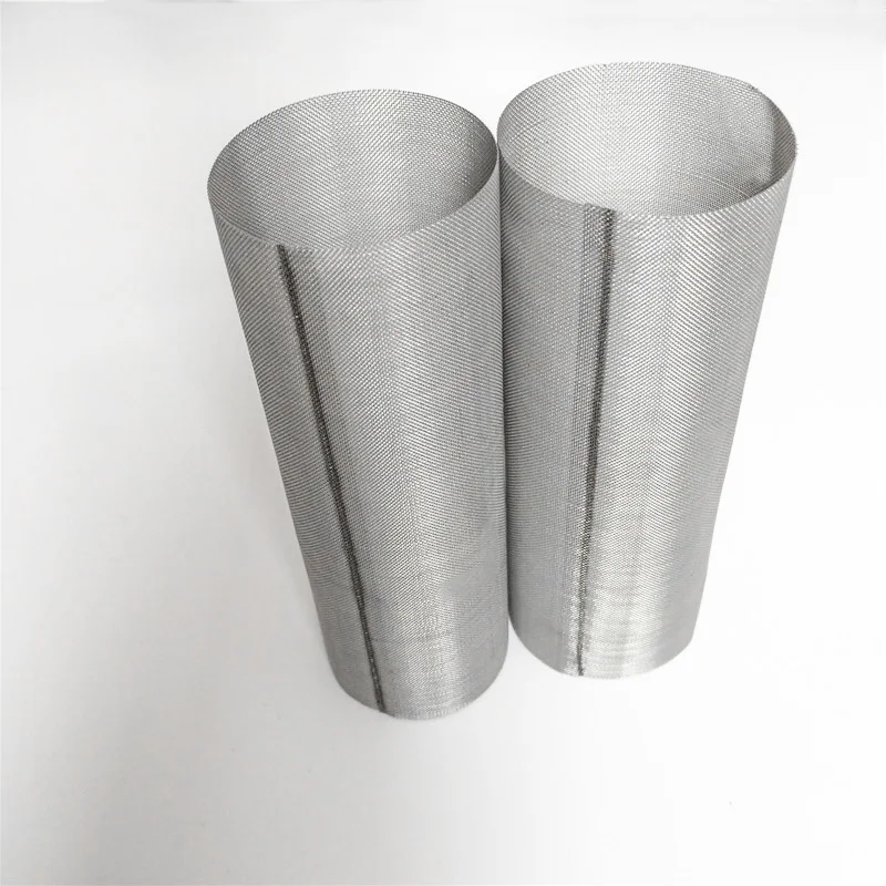 SS 304 316 316L stainless steel micron filter woven wire mesh tube filter with customized size available