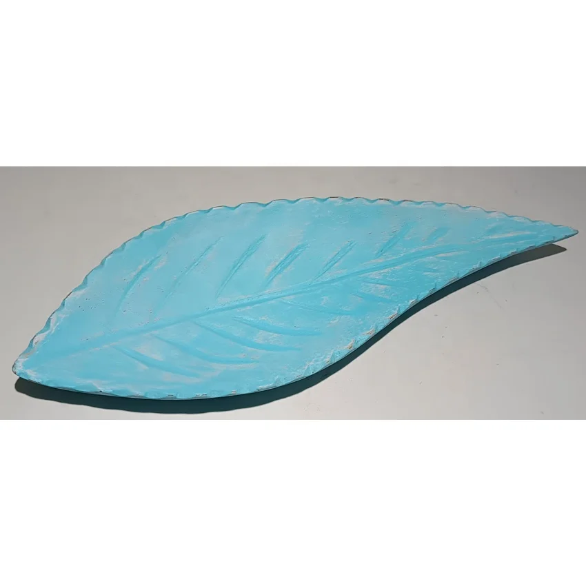 New Wooden Leaf Shaped Decorative Trays, Wood Serving Tray Rustic Storage Platter for Snacks, Dessert, Tea, Fruits and Breads