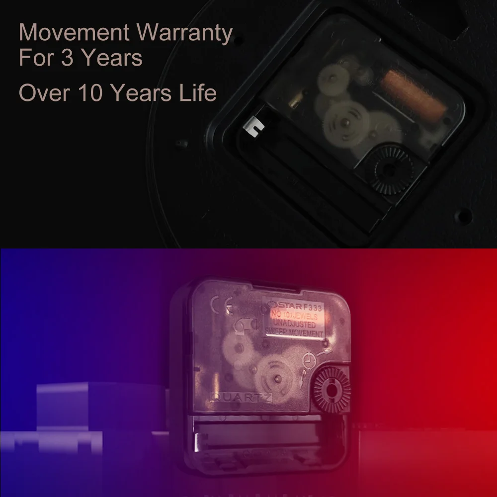 Custom European Retro Vintage Decorative 14 Inch Mdf Circular Wooden Wall Clock By Battery Operate