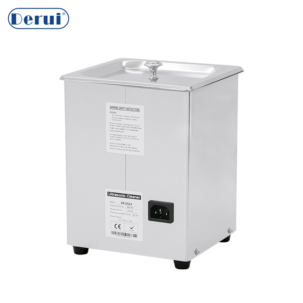 1.3L Ultrasonic Cleaner Stainless Steel Tank with Degas Sweep Heated Timer for Jewelry Ring Diamond Printer Head