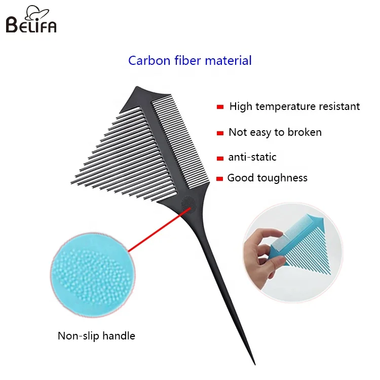Hair styling salon dye point tip highlight comb plastic dual double head rat tail hair comb